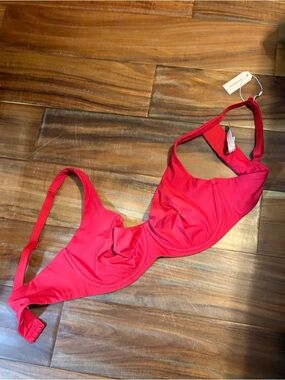 Dobreva Red Underwire Bra NWT Supportive Full Coverage Adjustable Straps (1121)